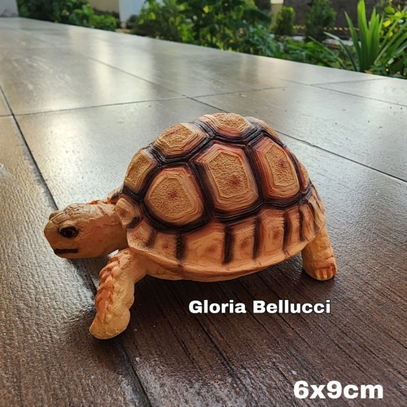 Jual Patung kura kura sulcata pajangan kura2 turtle tortoise