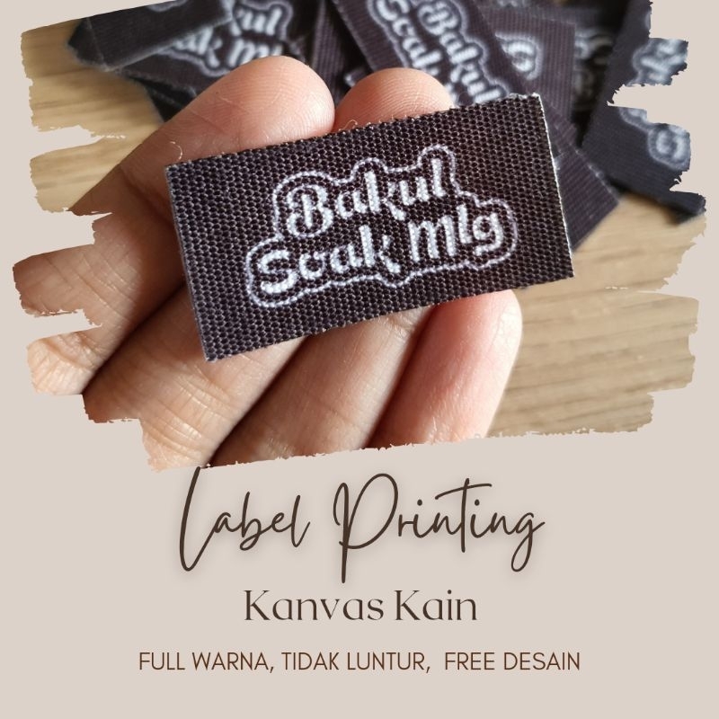 Jual Label printing substitute - PENGGANTI bahan WOVEN - label baju ...
