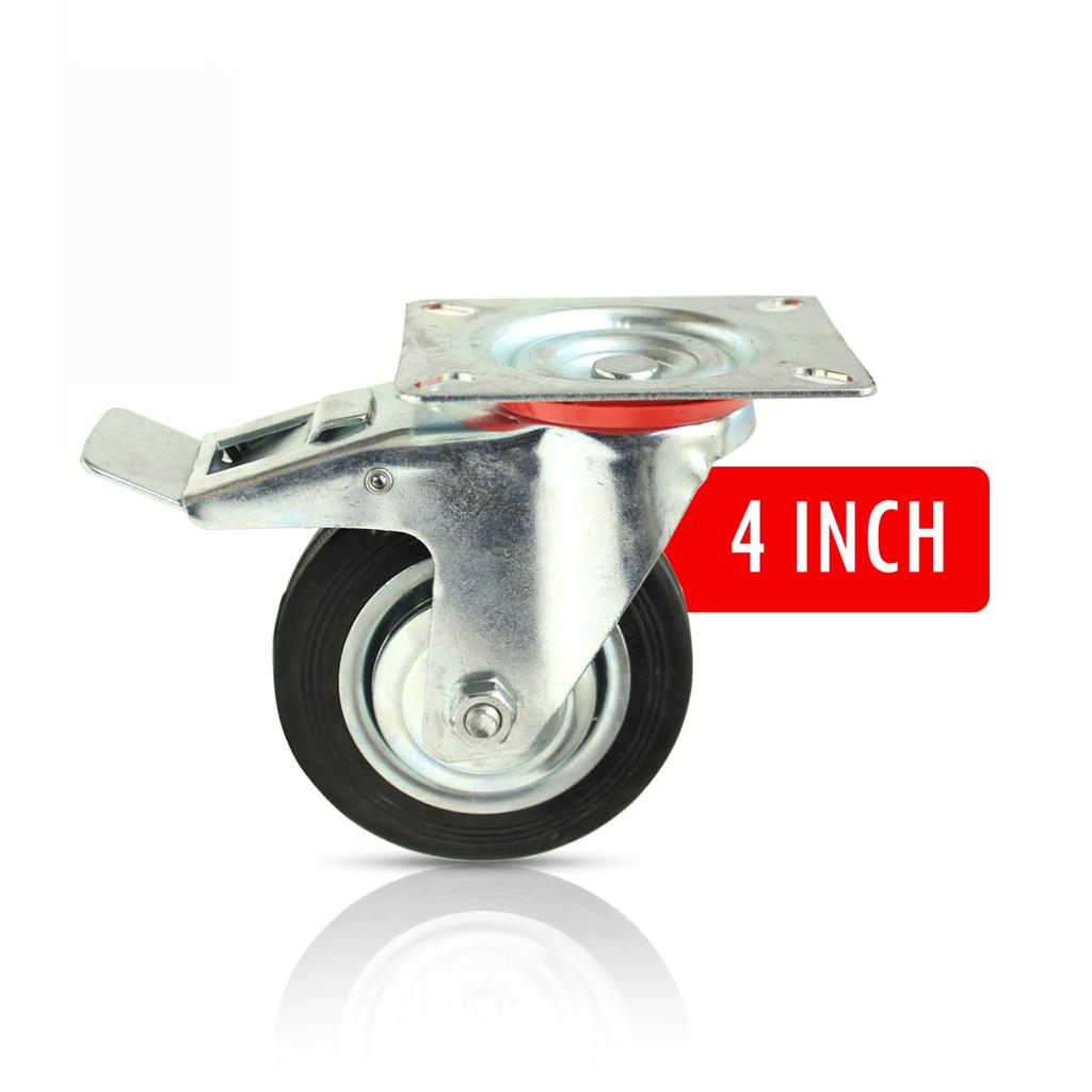 Jual Roda Etalase 3 Dan 4 Inch Roda Trolley Roda Karet Roda Troli Karet Caster Gerobak Ban 8852