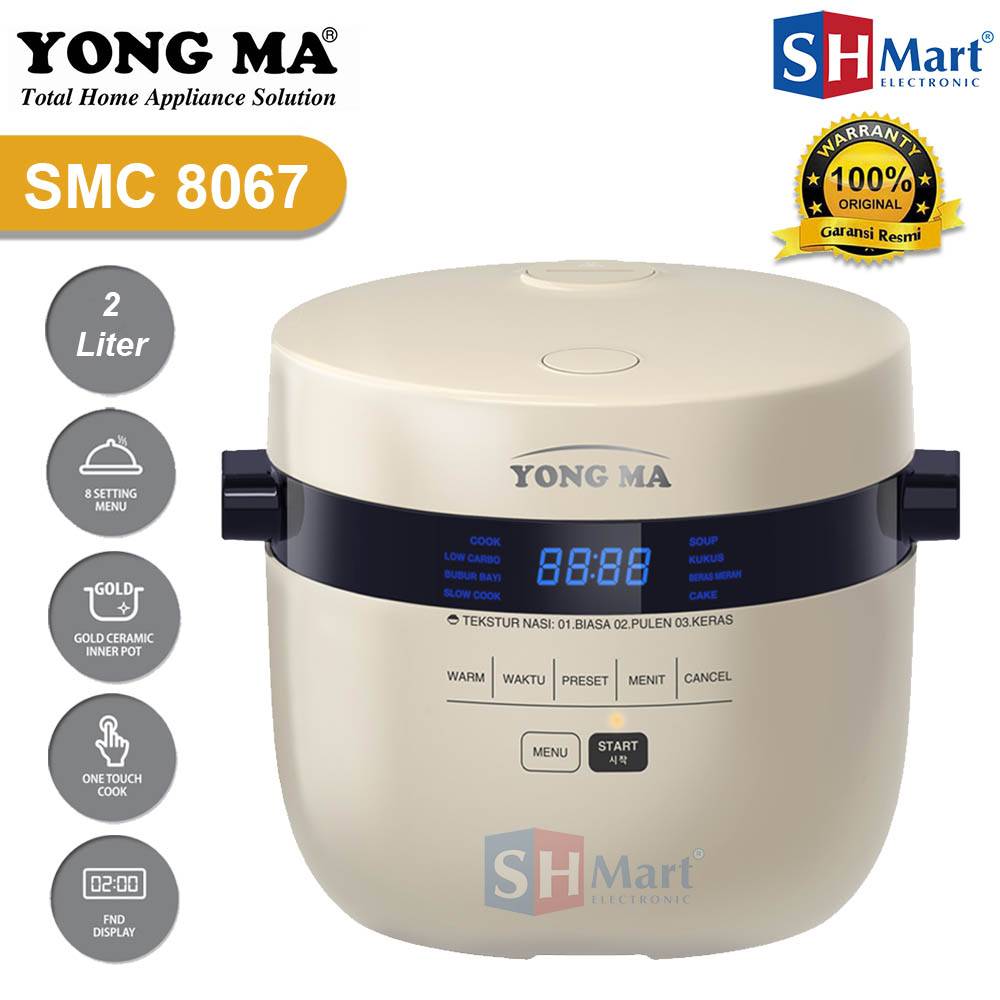 Jual RICE COOKER YONGMA DIGITAL KAPASITAS 2 LITER SMC8067 / SMC8067