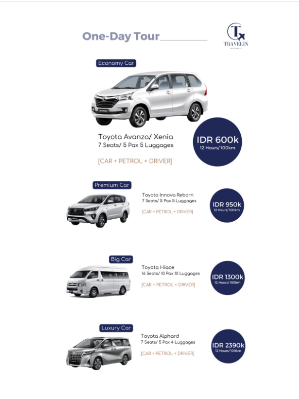 Jual Rental Car One Day Tour Toyota Avanza/Xenia Shopee Indonesia