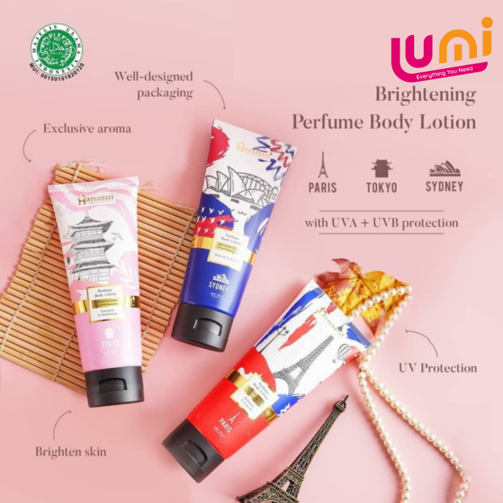Jual Hanasui Brightening Perfume Body Lotion 180ml Pelembabkan Dan