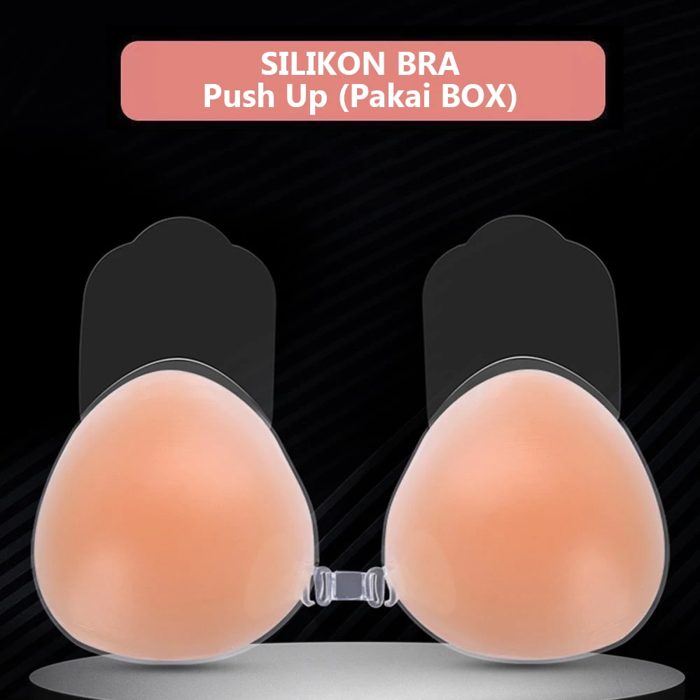 Bra Silikon Tempel Murah Premium Tanpa Tali Silicon Wedding Invisible Push Up Tebal (Pakai BOX) | AutoStock
