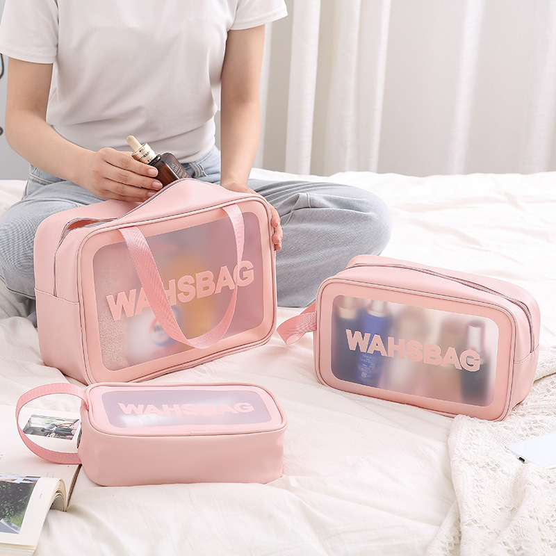 Jual HL0594 Tas Kosmetik Transparant Wastbag Pouch Travel Make Up
