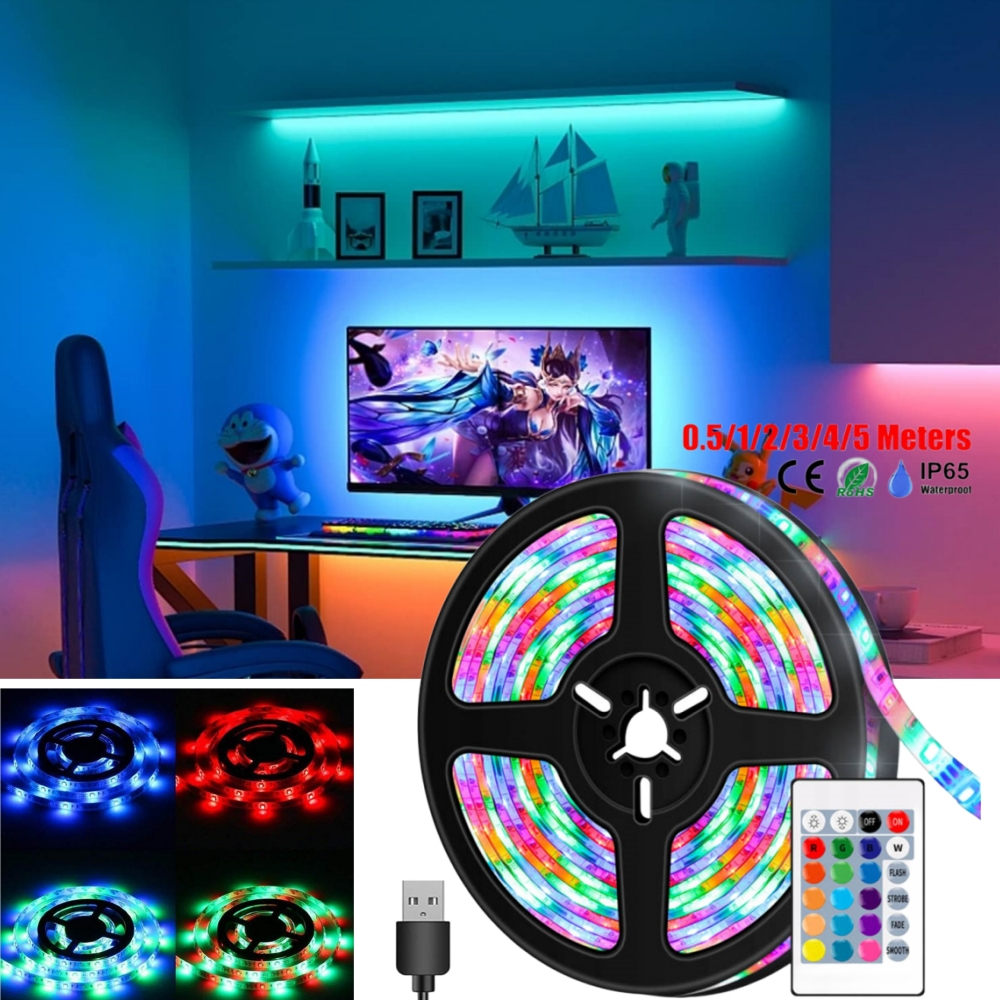 Jual Lampu Led Strip RGB Lights Kamar Party Hias Aesthetic 2835 5050 1M ...