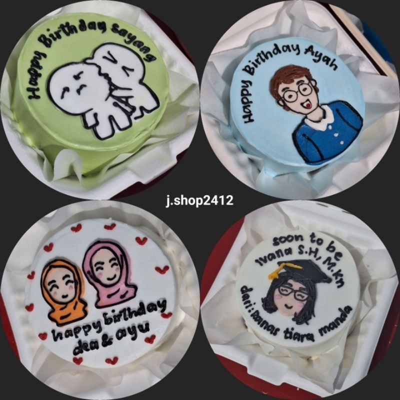 Jual [D10cm] Bento cake bagasse box jakarta Korean cake Custom cake