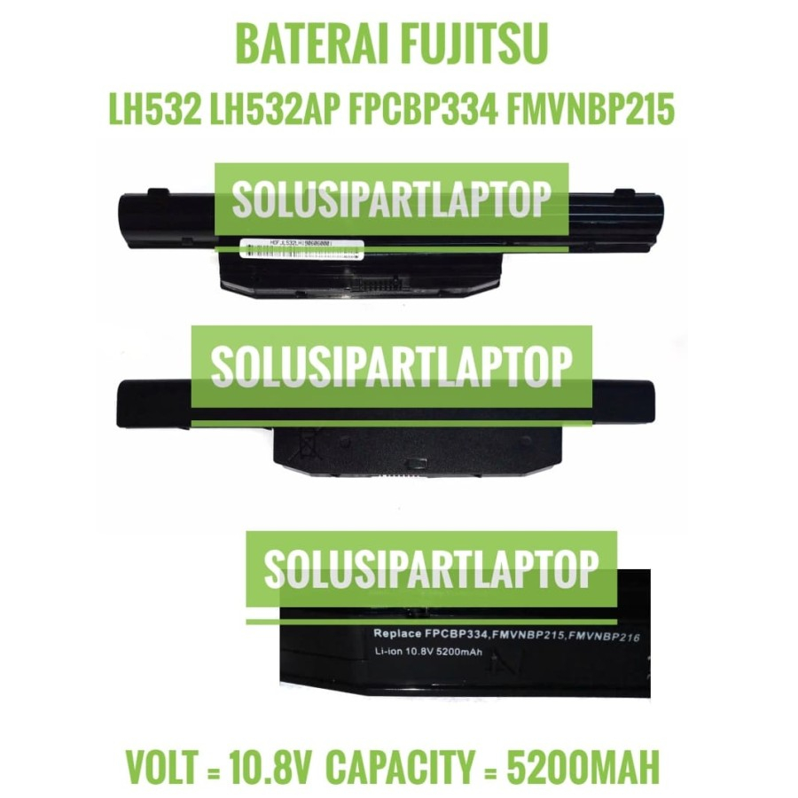 Battery for Fujitsu LifeBook LH532 FPCBP334 FPCBP335