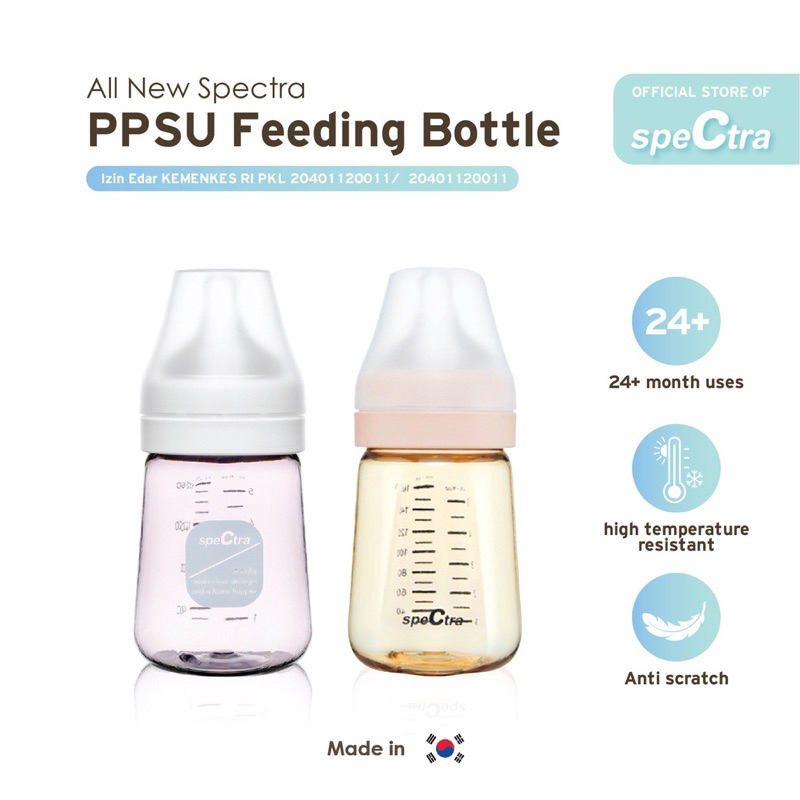 Jual Spectra PPSU | PP Feeding Bottle New Design 160ml Single - Spectra ...
