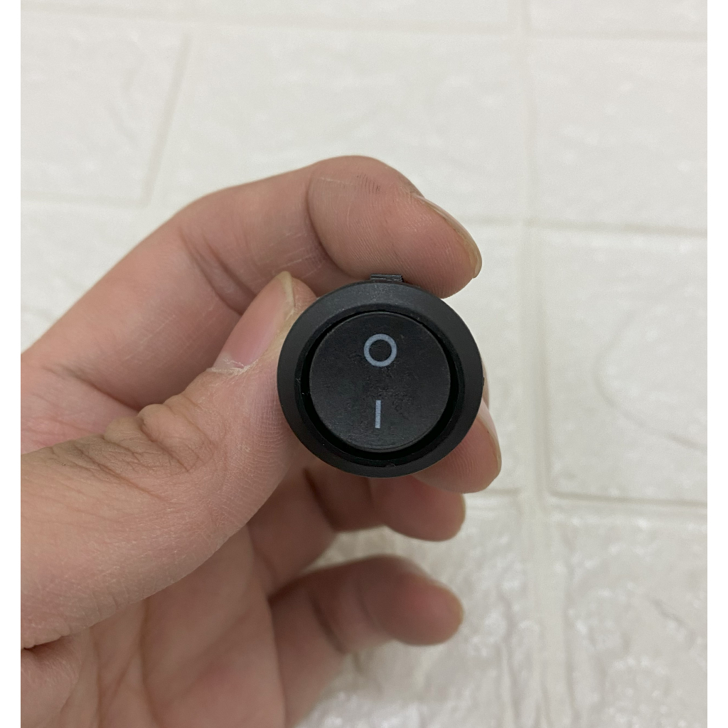 Jual Saklar On/Off Rocker Switch Hitam Bulat 3 Pin Kaki Kualitas Bagus ...