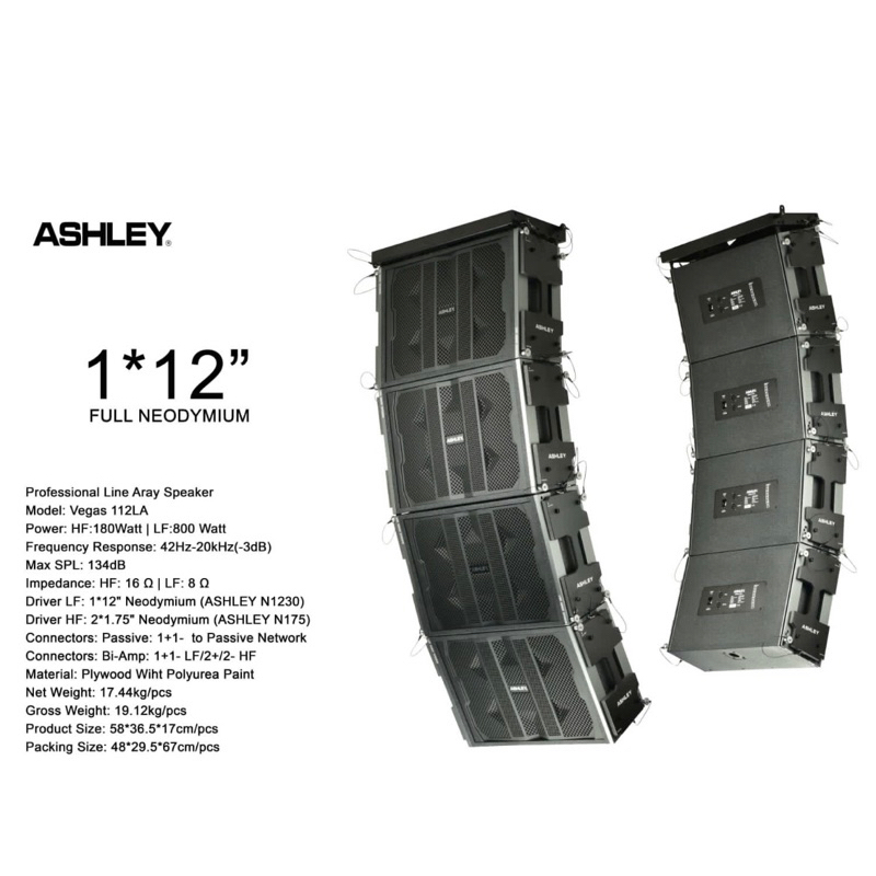 Jual Speaker Line Array Ashley Vegas 112 LA Original 12 inch Passive ...