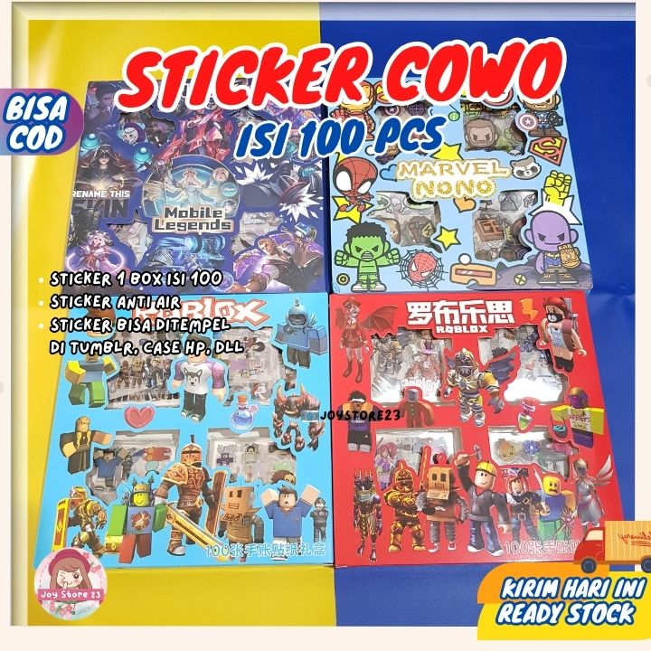 Jual Sticker Premium PVC Waterproof Karakter Cowok Isi 100 /Roblox ...