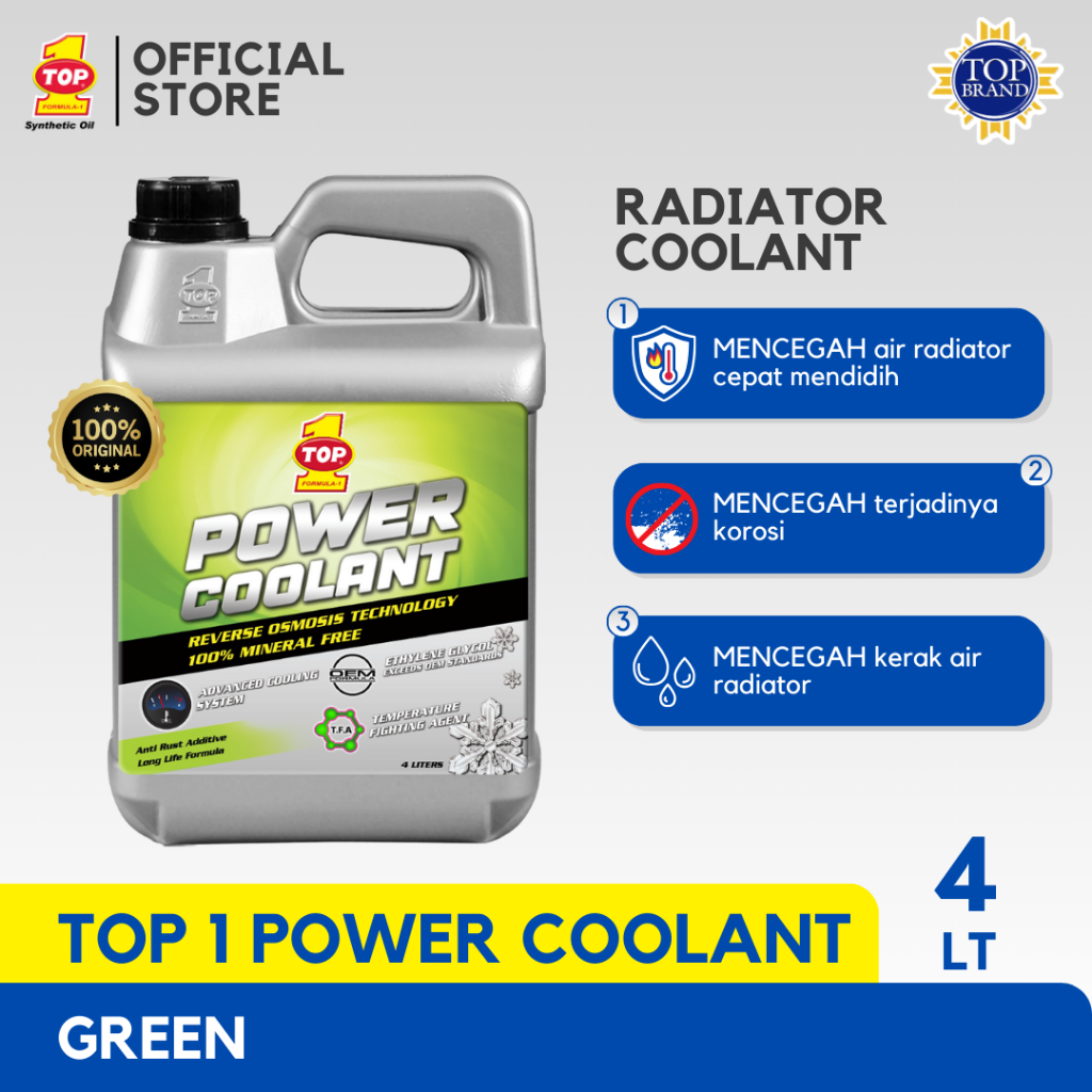 Jual Pendingin Radiator Power Coolant Green 4L | Shopee Indonesia