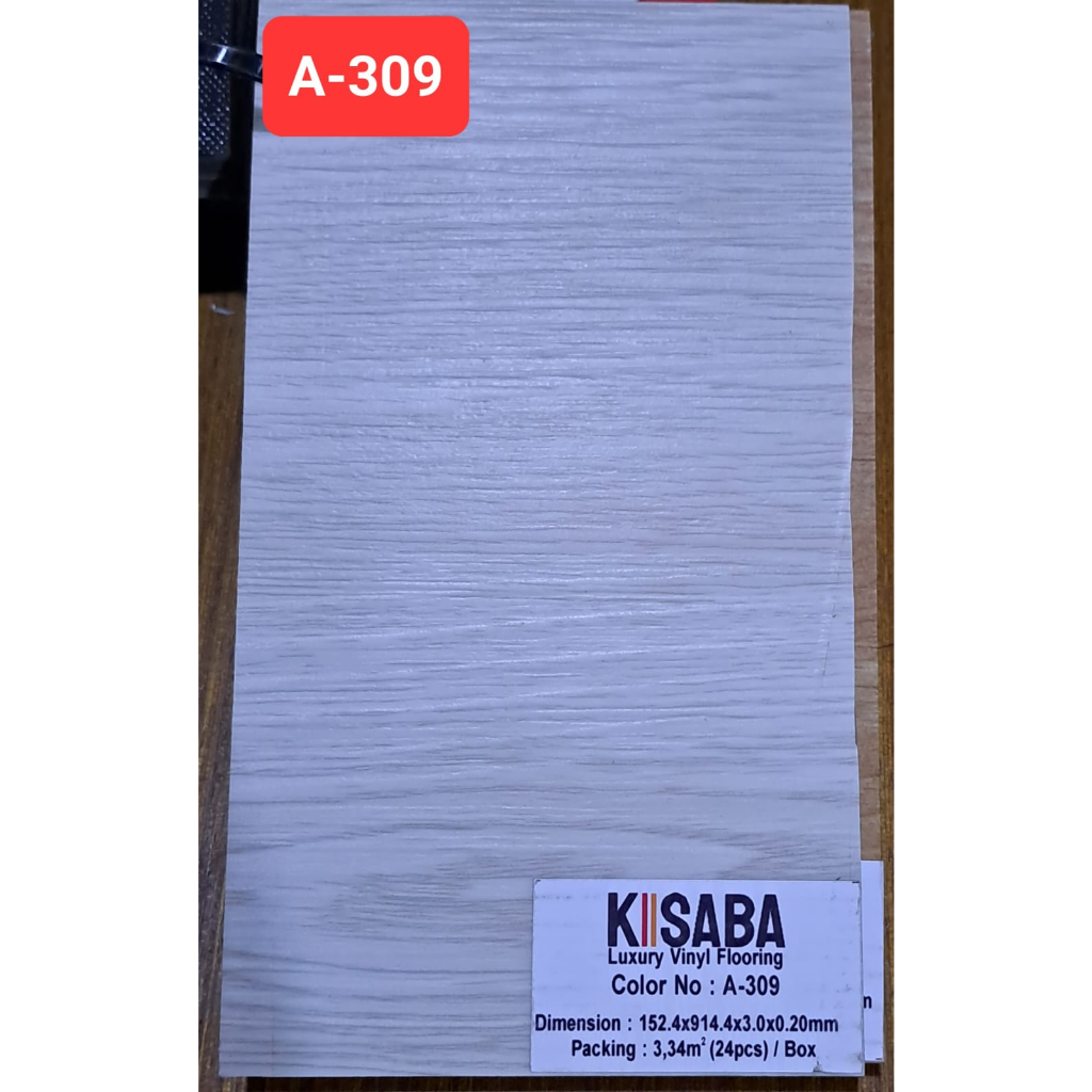 Jual Kisaba Vinyl Plank per Box untuk 3 M2 isi 24 pcs ketebalan 3mm ...