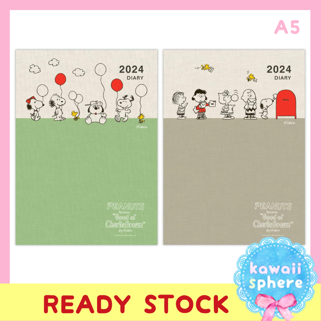 Jual Snoopy Planner 2024 Size A5 Hallmark Peanuts Monthly Diary 2024