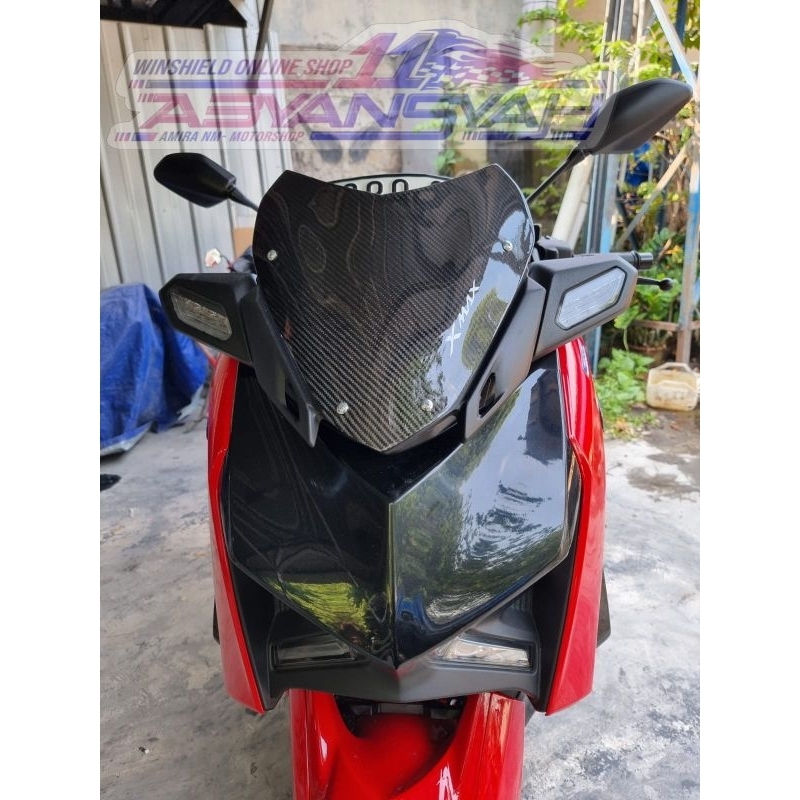 Jual Windshield Xmax New Sporty Eropa Carbon Kevlar Pakum Visor Xmax Baru Carbon Kevlar