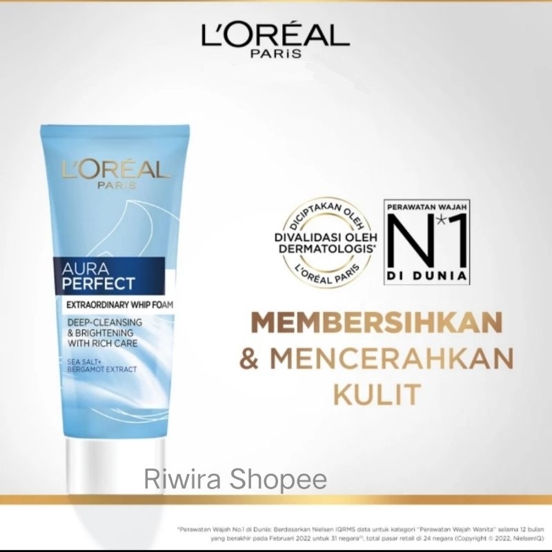 Jual Loreal Paris Aura Perfect Whip Facial Foam 100ml / L'Oreal Face