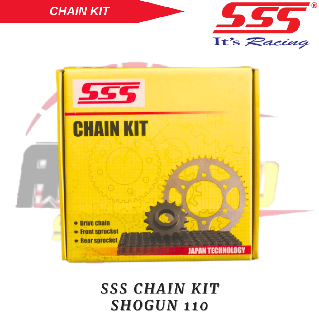 Jual SSS Racing Chain Kit Set Gear Depan Belakang Rantai Harian Shogun ...