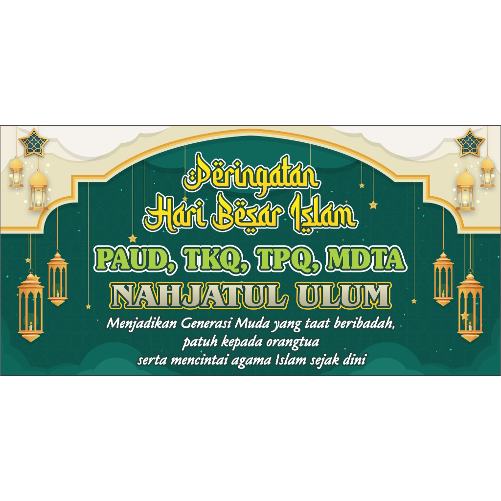 Jual Spanduk Banner Peringatan Maulid Nabi Muhammad SAW Bebas Desain ...