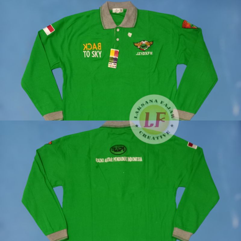 Jual kaos polo shirt panjang RAPI BACK TO SKY | Shopee Indonesia