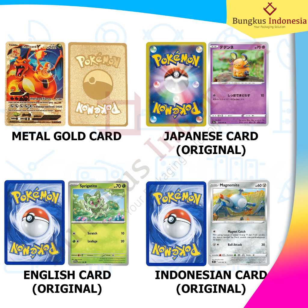 Jual Kartu Pokemon SATUAN Trading Card Game Pikachu Langka Metal Warna ...