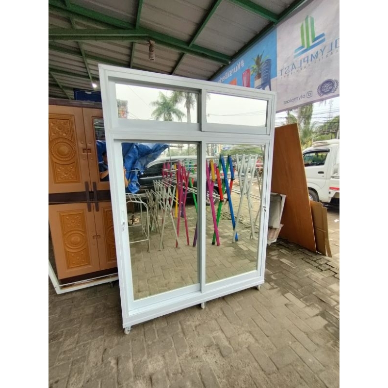 Jual lemari pakaian alumunium ACP sliding jumbo anti air anti rayap ...