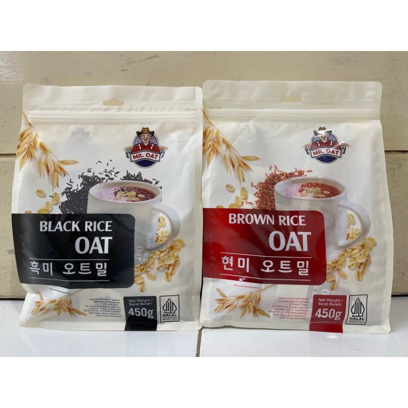Jual mr. oat 450gr brown rice oat / black rice oat | Shopee Indonesia