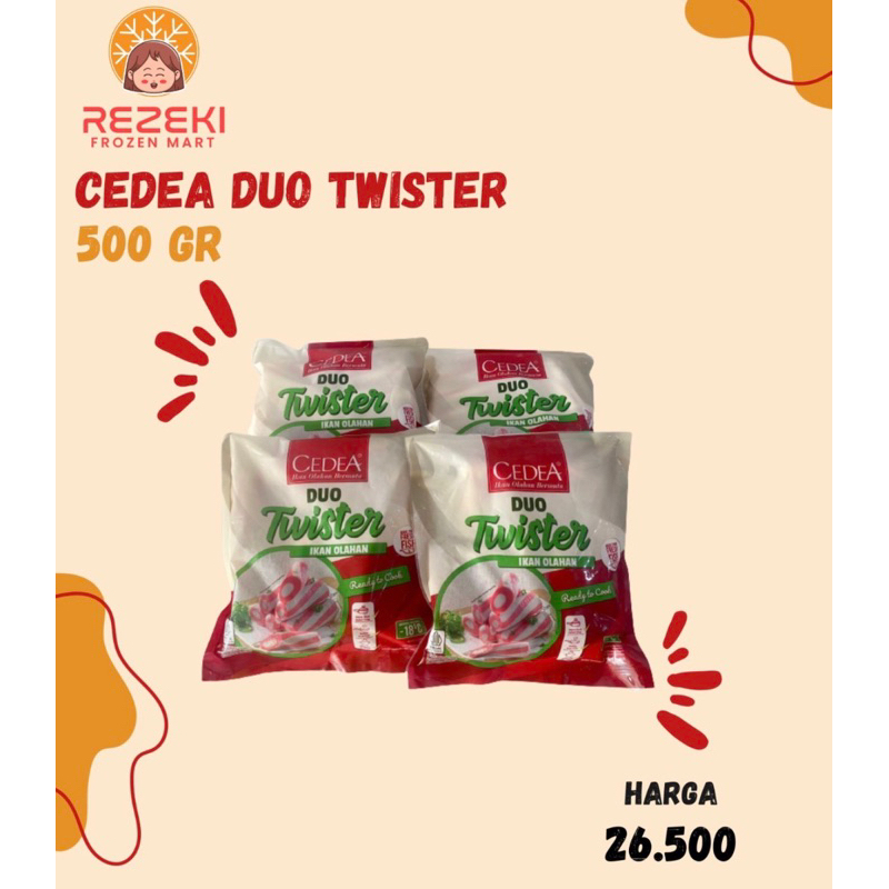 Jual Cedea Duo Twister 500 Gr | Ikan Olahan Isi 33 Pcs | Frozen Food ...