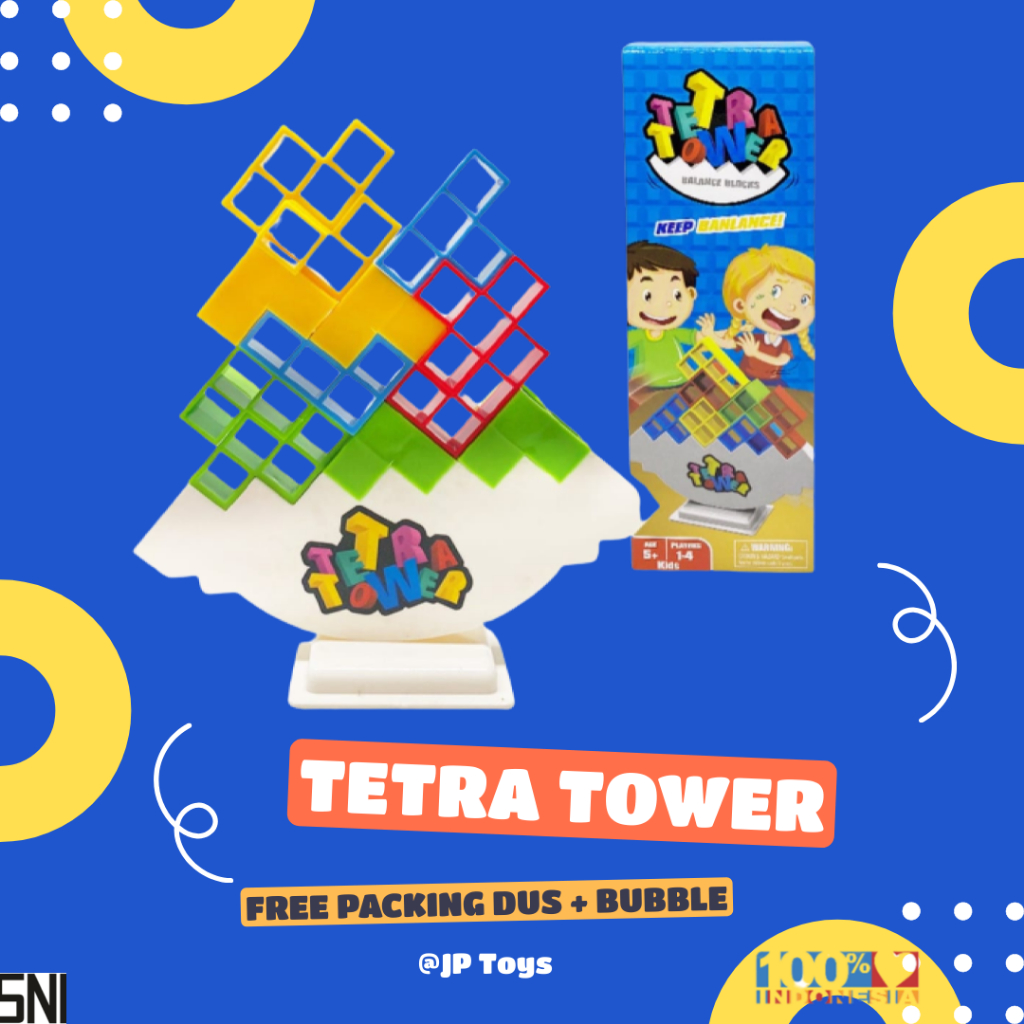 Jual Mainan Tetra Tower / Tertis Tower / Balance Tetris / Mainan Kartu