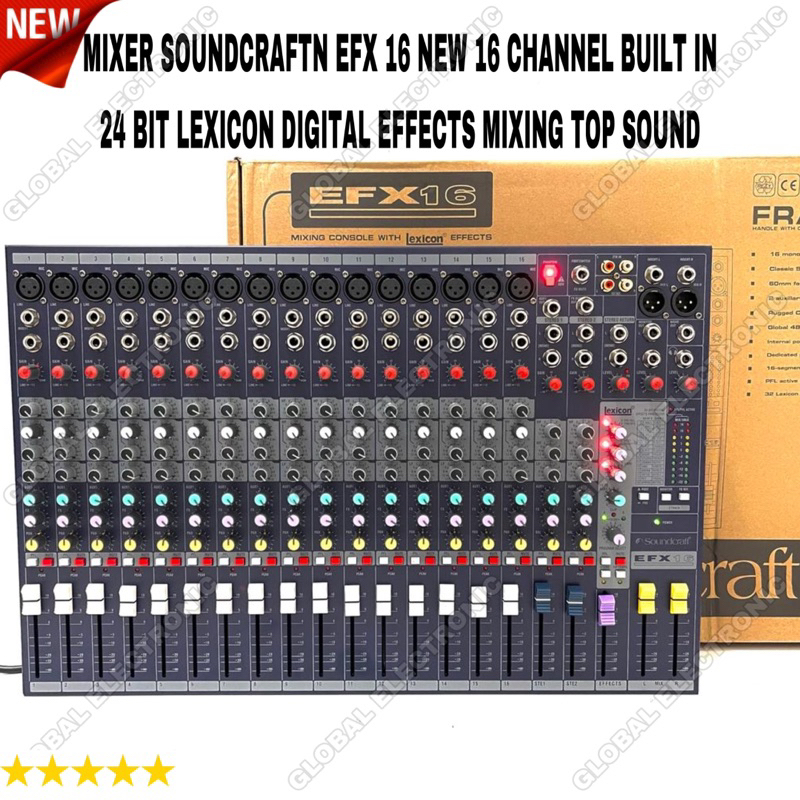 Jual MIXER SOUNDCRAFTN EFX 16 NEW 16 CHANNEL BUILT IN 24 BIT LEXICON
