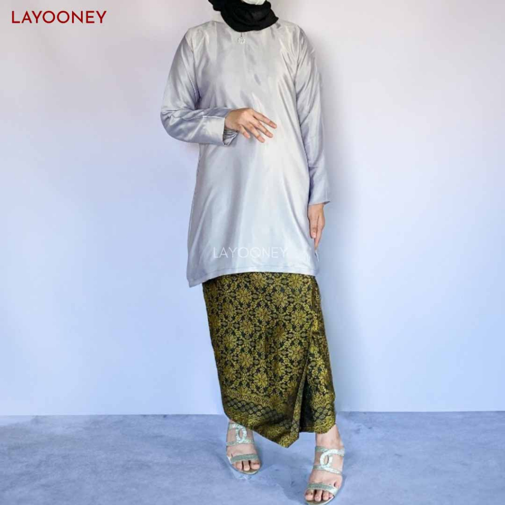 Jual Layooney Baju Kurung Melayu Wanita Atasan Tunik Kebaya Modern Polos Adat Riau Malaysia Akad 