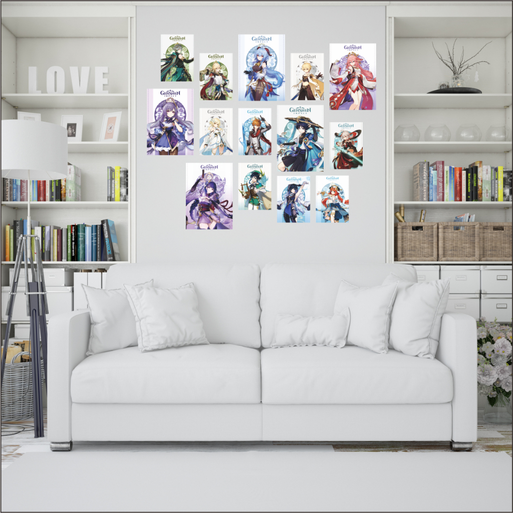 Jual Poster Anime Game Genshin Impact Pack 3 | raiden shogun razor ...