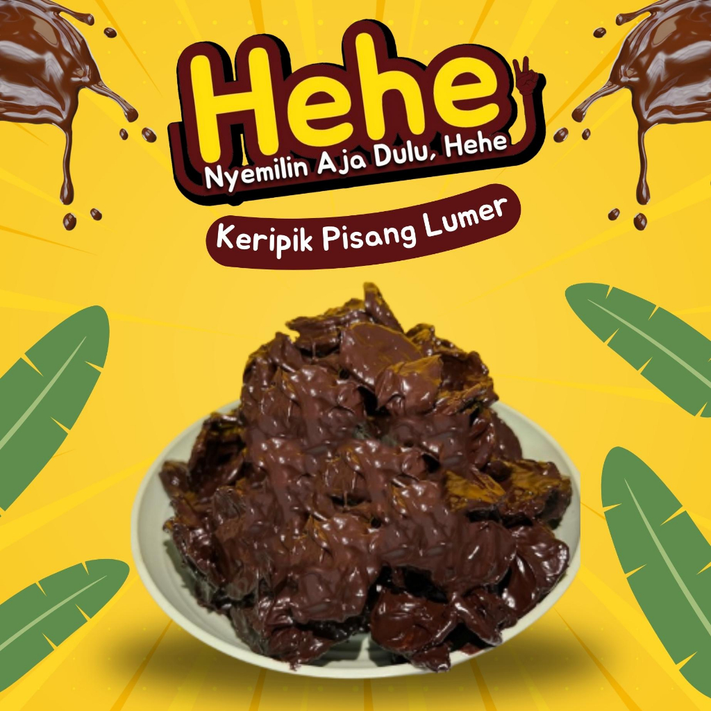 Jual HEHESNACK Keripik Pisang Lumer Cokelat Banana Chips Kripik Renyah