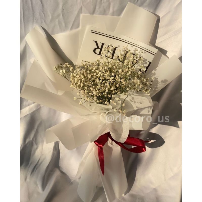 Jual BUKET BUNGA SEGAR BUCKET BUNGA ASLI BABY BREATH FLOWER BOUQUET ...