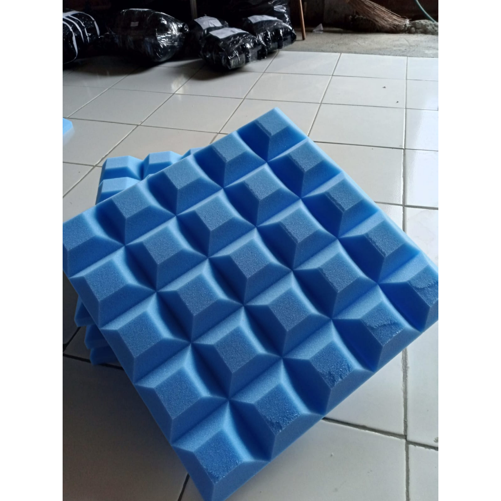 Jual busa peredam suara kotak biru 50x50x5cm | Shopee Indonesia