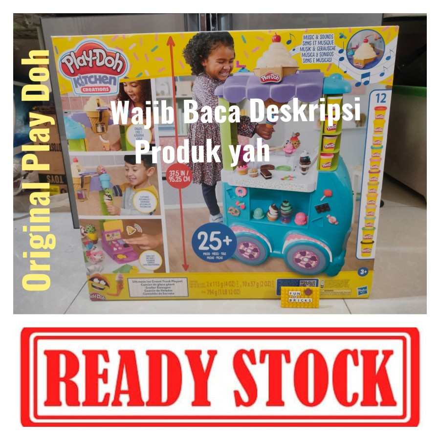 Jual Play Doh Ultimate Ice Cream Truck Playset Asli Original Hasbro