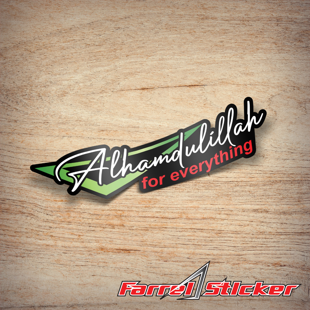 Jual Sticker stiker Alhamdulillah for Everything print cut | Shopee ...