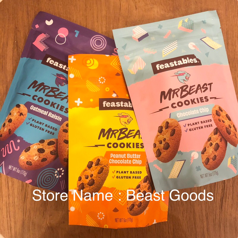 Jual Mrbeast Feastables Cookies 170gr Gluten Free Mr Beast Coklat