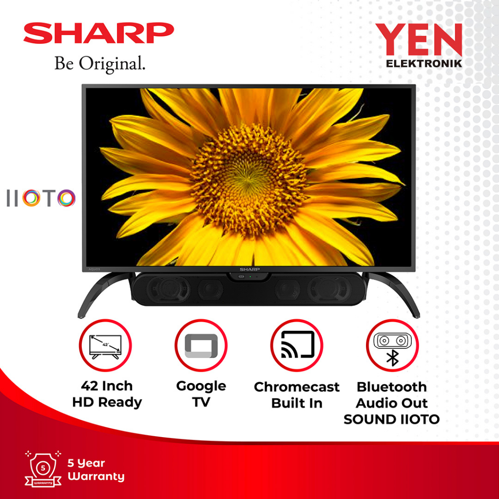 Jual Sharp LED TV 2K Google IIOTO TV 2T-C42EG1I-SB Black 42 inch ...