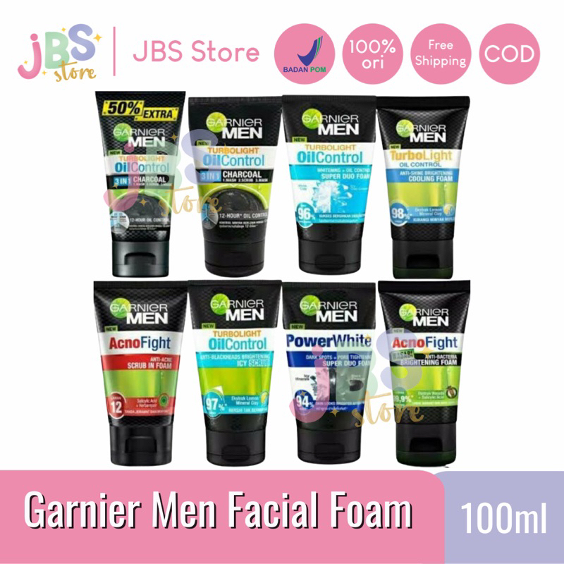 Jual Jbs Store Ready Garnier Men Facial Foam Ml Shopee Indonesia