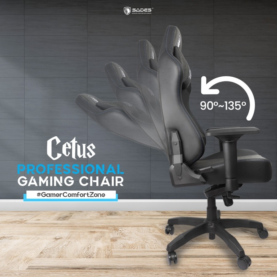 Jual Gaming chair sades Pvc leather large up 160kg 4D cetus - Kursi ...