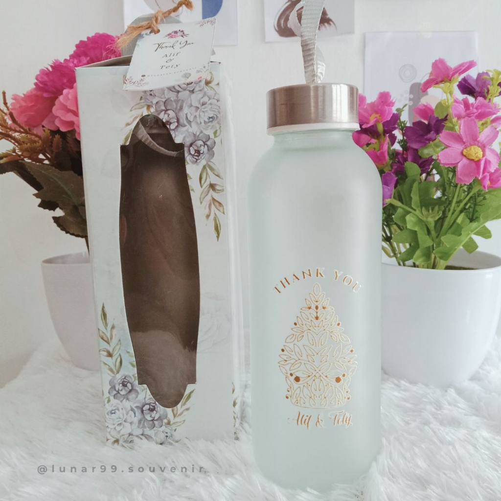 Jual Souvenir Botol Doff/Bening Custom Warna-Souvenir Pernikahan ...
