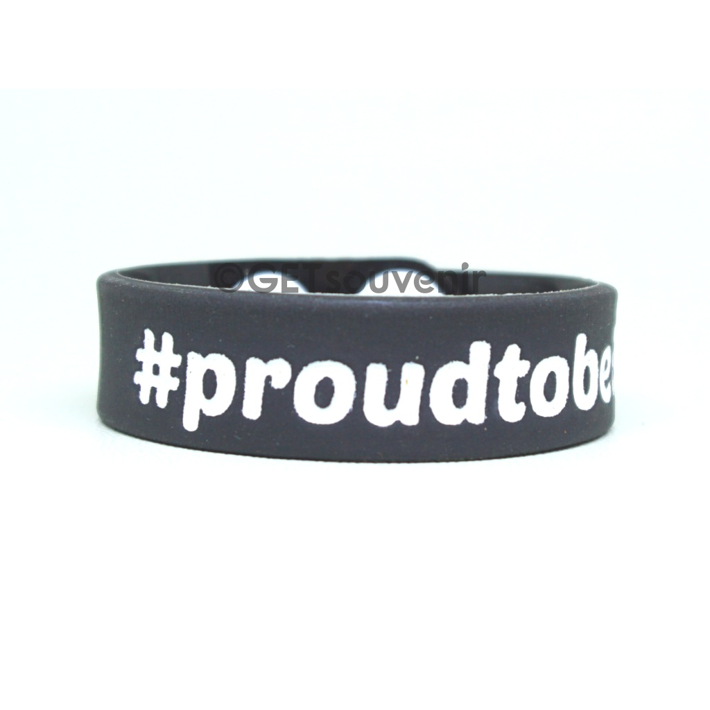 Jual gelang karet kancing custom desain motif emboss ke dalam - belum ...