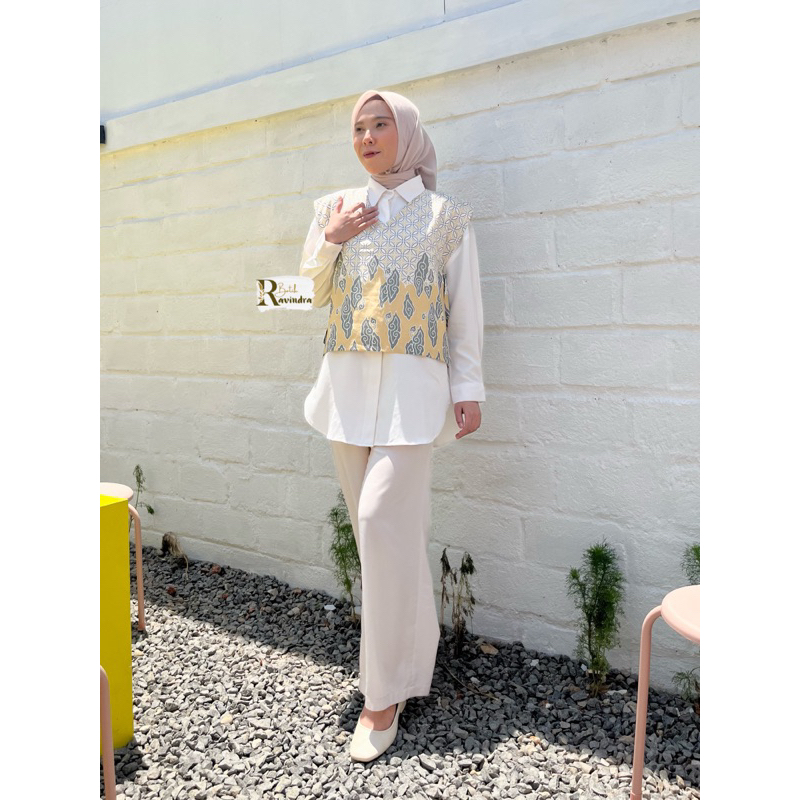 Jual Outer Batik Vest Rompi Batik Kawung | Shopee Indonesia