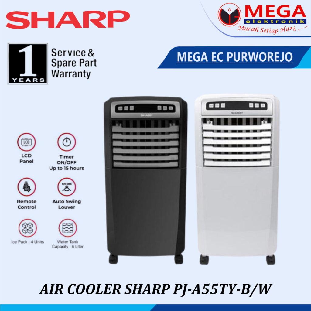 Jual AIR COOLER SHARP PJ-A55TY-B/W | Shopee Indonesia