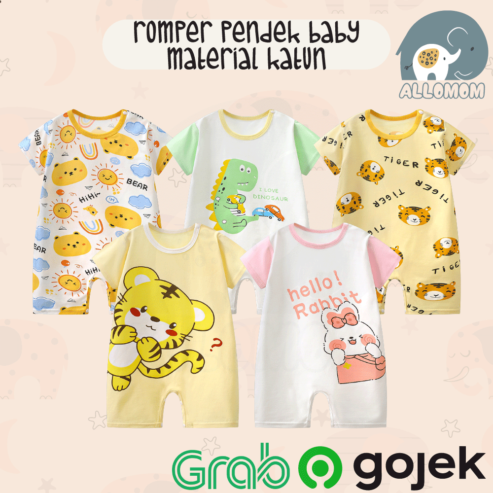 Jual Romper Baby Newborn / Baju Bayi Usia 0 15 Bulan Jumper Anak Lucu Motif Karakter Shopee