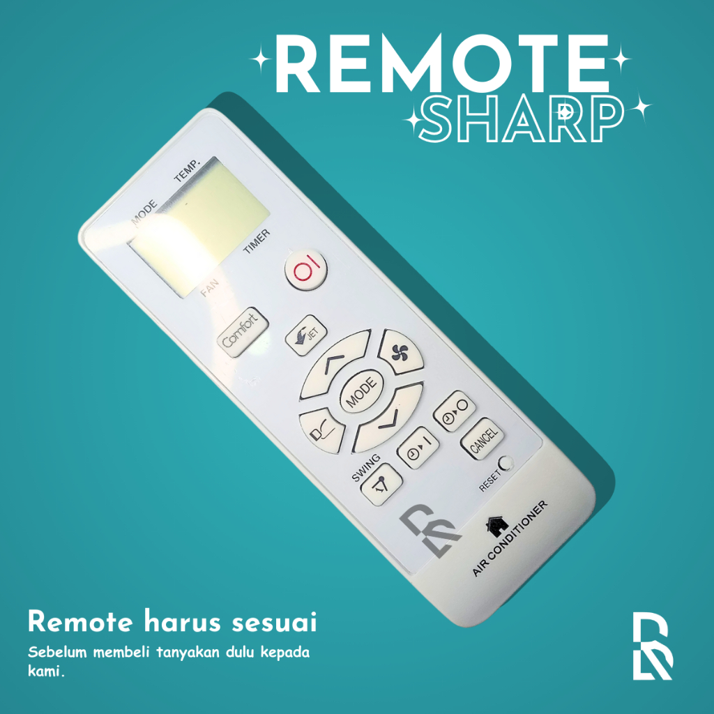 Jual Remote/Remote AC Sharp 1/2 PK CRMC-A901JBEZ/907JBEZ Tanpa Setting ...