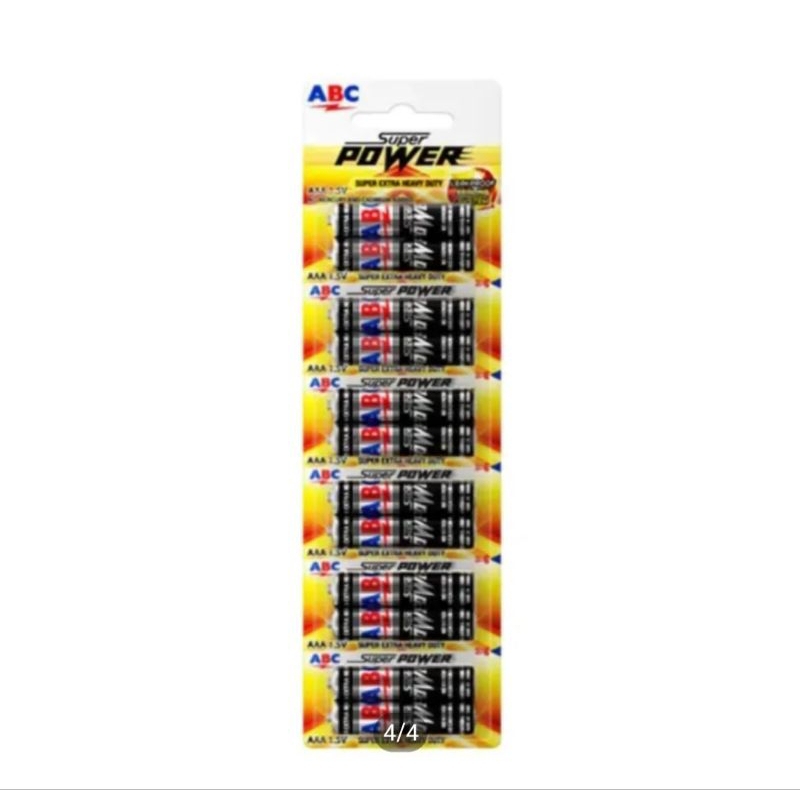 Jual BATERAI ABC R03/AAA SUPER POWER ISI 12 PCS ORIGINAL 100% | Shopee ...