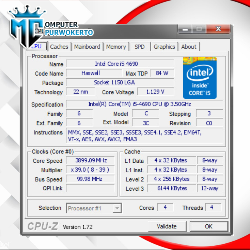 Jual Processor Intel LGA 1150 Core I5 4690 dan Fan Intel | Shopee Indonesia