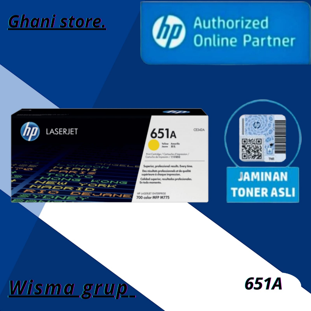 Toner Originale HP CE342A 651A Per M775fm MFP M775zm – Giallo (seconda Scelta, Ma Nuovo!)