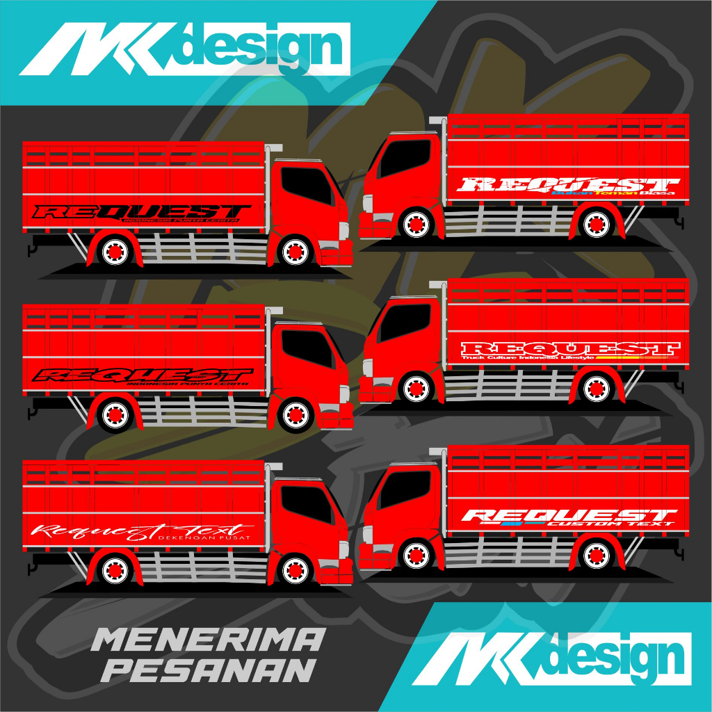 Jual Cutting Stiker Bak Truk Simpel Stiker Request Truk All Truk